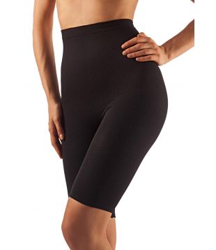 Women's high-waisted anti-cellulite micromassage shorts with MILK fibre