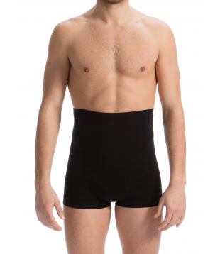 Men's shaping control boxer briefs with anti-wrinkle splints