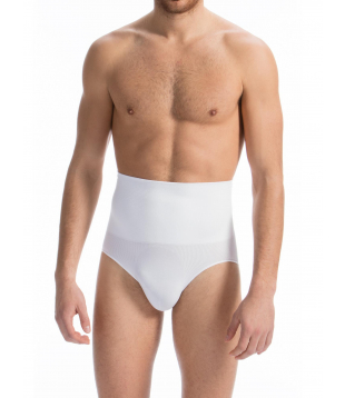 Men's shaping control briefs with waist gridle