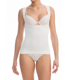 Cupless firm control body shaping vest - breast push-up support - light and refreshing NILIT BREEZE fabric